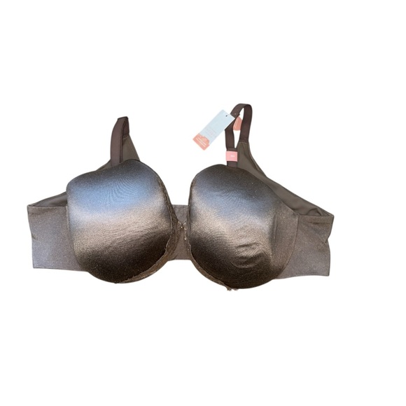Cacique Lightly Lined Full Coverage Bra Brown Comfy New Support Smoothing - Picture 1 of 7